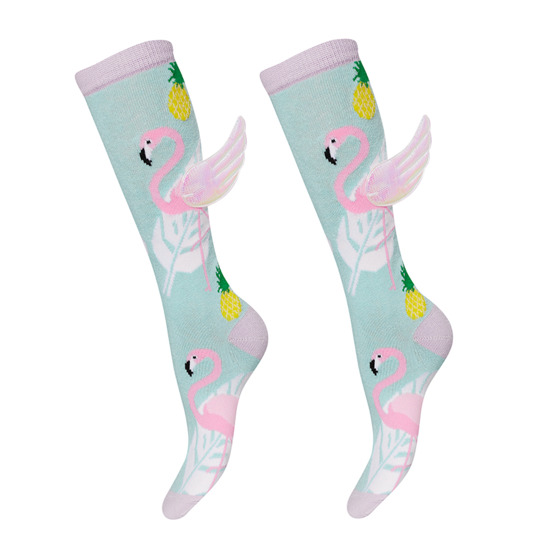 Calcetines hasta la rodilla para niños azul SOXO flamingo azul