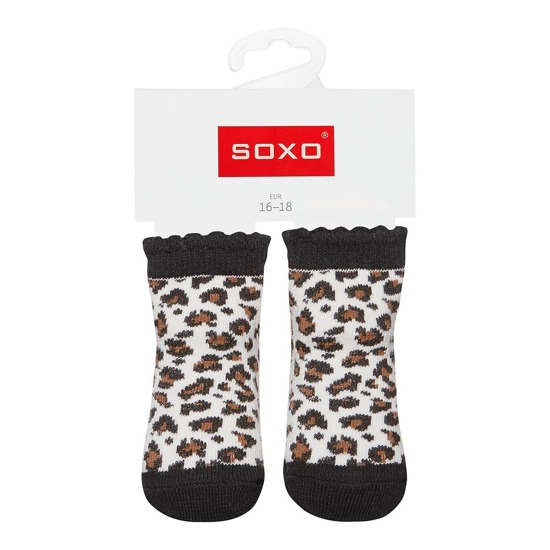 Calcetines leopardo SOXO - negro / marrón