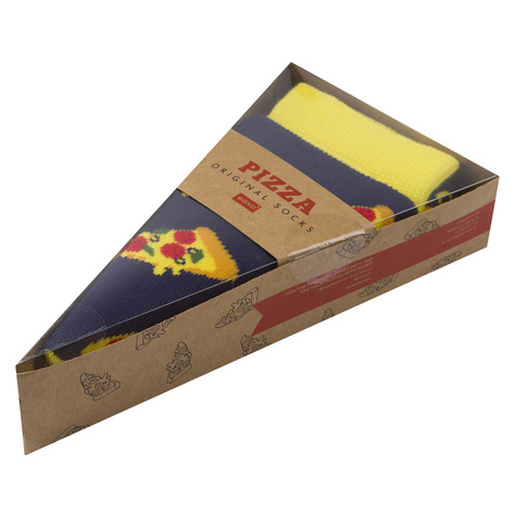 Coloridos calcetines SOXO para hombre y mujer con pizza en una caja | regalo para un hombre | regalo para mujer