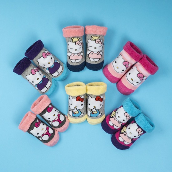 Coloridos calcetines de bebé SOXO Hello Kitty hechos de ABS