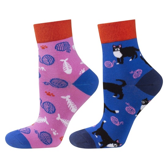 Coloridos calcetines de mujer SOXO con gatos