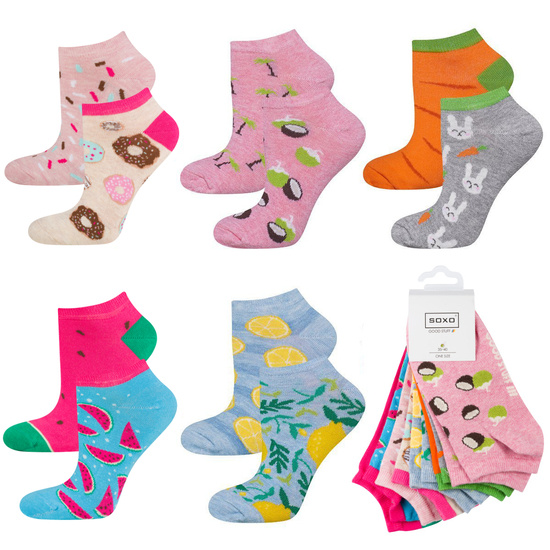 Conjunto de 5 calcetines de mujer SOXO de colores