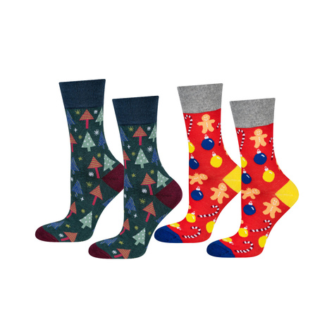 Juego de 2x calcetines de hombre SOXO GOOD STUFF de colores divertidos Navidad
