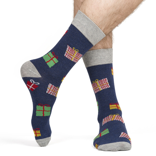 Juego de 2x calcetines navideños de algodón para hombre SOXO GOOD STUFF de colores