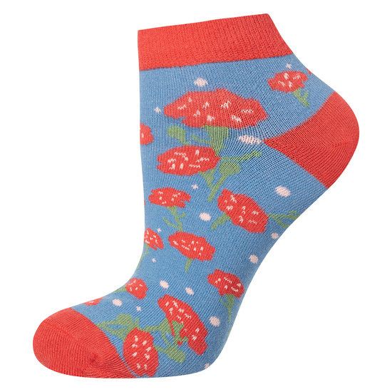 Juego de 4 calcetines tobilleros SOXO de colores para mujer | coloridos patrones divertidos