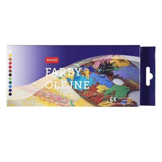Las pinturas de acrílico SOXO conjunto de 12 koloróв