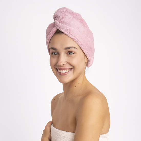 MOMO WAY Turbante de baño rosa | toalla 