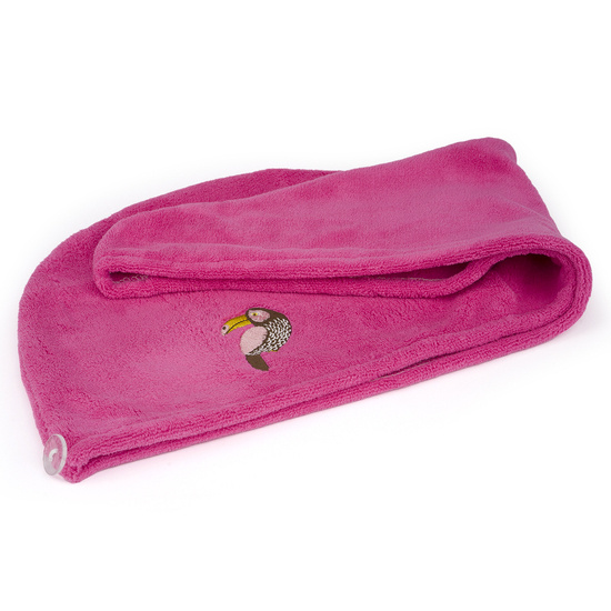 MOMO WAY Turbante de baño rosa | toalla tucan