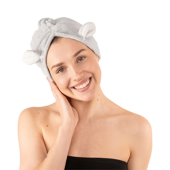MOMO WAY turbante de baño toalla osito gris