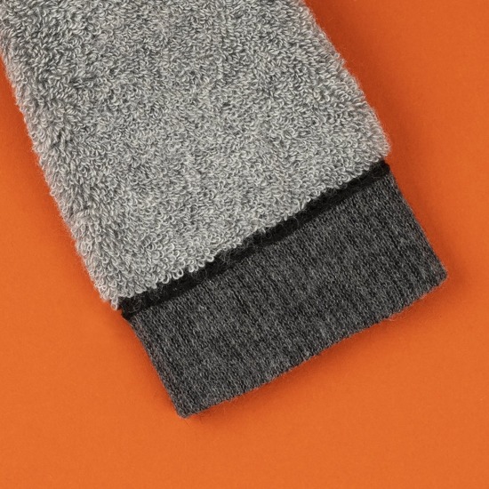 Pantuflas de bebé SOXO grises con suela de cuero