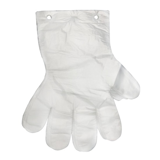 Protective HDPE gloves size 9-L foil strong 100 pieces
