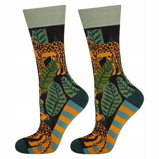 SOXO GOOD STUFF calcetines coloridos para hombres en guepardos