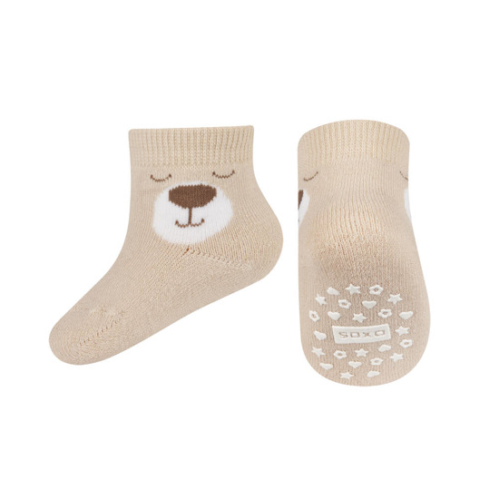 SOXO calcetines para bebés con oso-cara con ABS
