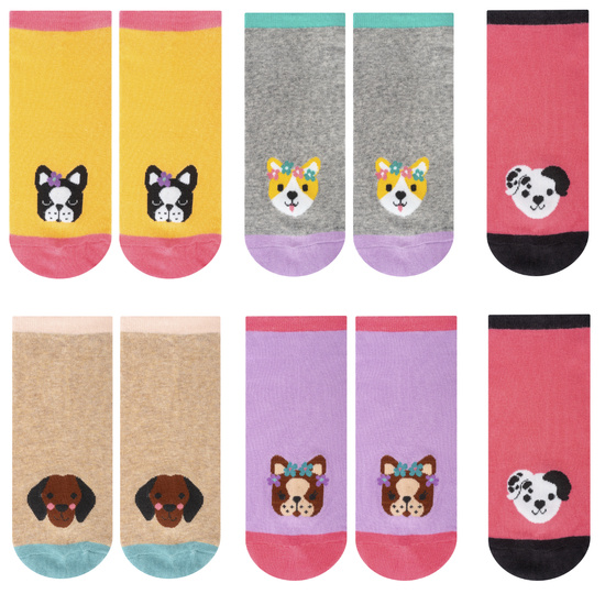 Set de 5 perros de colores para pies de mujer SOXO