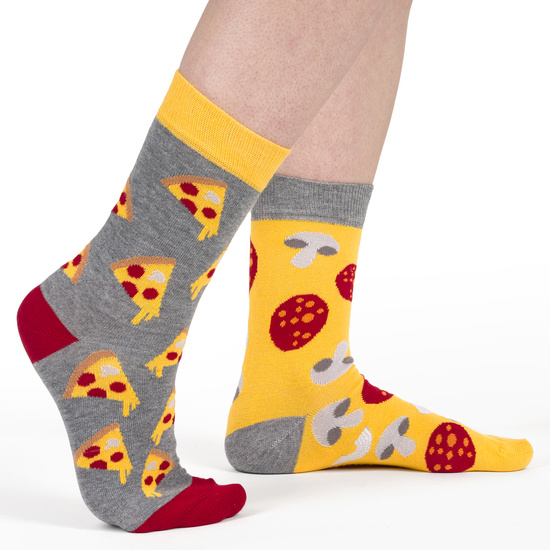 Set de 5x SOXO coloridos calcetines de mujer con pizza