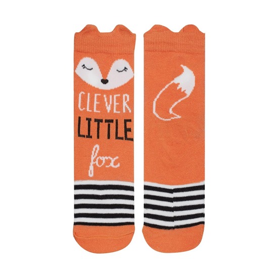 Un conjunto de calcetines SOXO para madre e hijo, zorro de algodón.