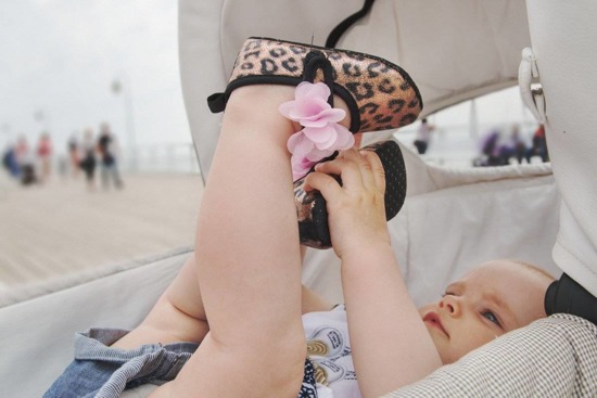 Zapatillas bailarinas bebé SOXO con estampado de leopardo