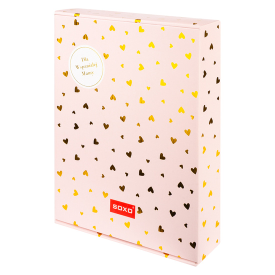 Zapatillas de casa de mujer SOXO de color beige suave en caja de regalo con pegatinas