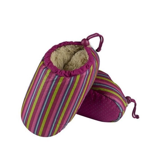 Zapatillas de mujer violeta SOXO soft warm con plumas de pato