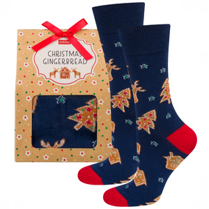 Calcetines coloridos de algodón SOXO | Panes de jengibre cubiertos de chocolate | regalo para el | regalo de Navidad