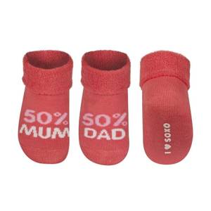 Calcetines de bebé SOXO rojos con inscripciones