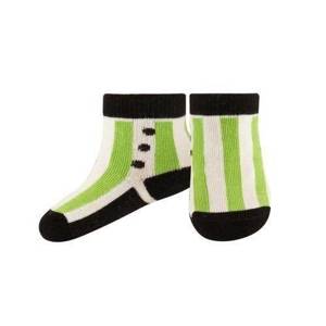 Calcetines de bebé SOXO verde con rayas