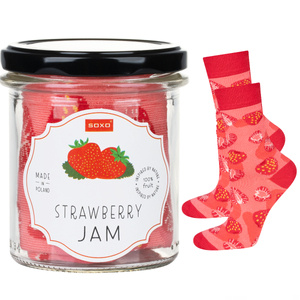 Calcetines de mujer SOXO GOOD STUFF strawberry jam un frasco