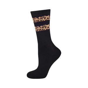 Calcetines de mujer SOXO con rayas pantera - negro