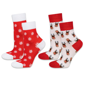 Juego de 2x calcetines coloridos para mujer SOXO GOOD STUFF. Regalo de Navidad para las fiestas.