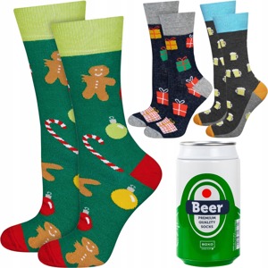 Juego de 3 calcetines coloridos SOXO GOOD STUFF para hombre, un regalo de Navidad