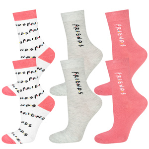 Juego de 3 calcetines de mujer SOXO | calcetines felices | para un fan de la serie Friends | regalo | colores