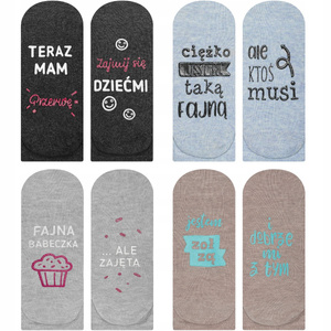 Mujer footies instrucciones de vida SOXO - Paquete de 4