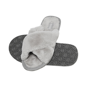 Pantuflas de mujer SOXO grises con suela de TPR duro