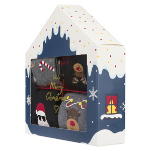 Set de regalo para hombre Soxo | 2 calcetines navideños | 2 calzoncillos bóxer navideños | regalo para Papá Noel | para el | conjunto divertido